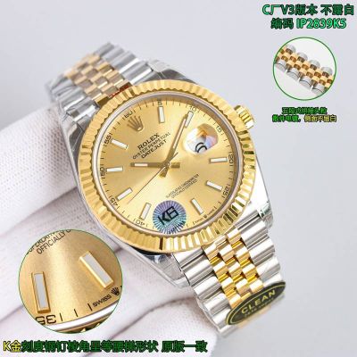 C Factory ROLEX 904L Steel Datejust Series 2836 Chips 41MM Gold Watch